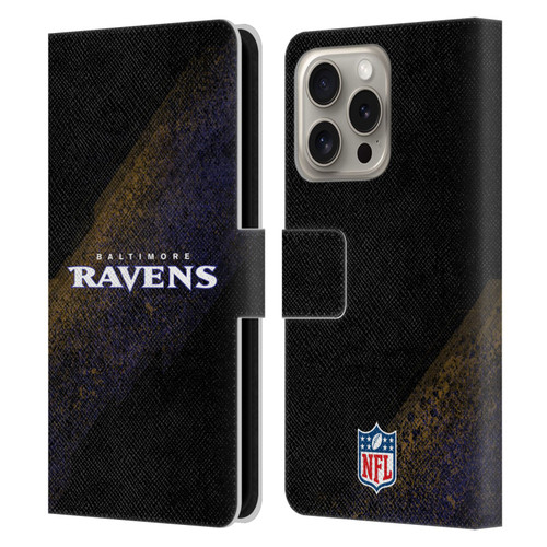 NFL Baltimore Ravens Logo Blur Leather Book Wallet Case Cover For Apple iPhone 16 Pro