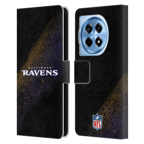 NFL Baltimore Ravens Logo Blur Leather Book Wallet Case Cover For OnePlus 12R