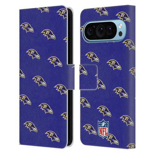 NFL Baltimore Ravens Artwork Patterns Leather Book Wallet Case Cover For Google Pixel 9 / Pixel 9 Pro