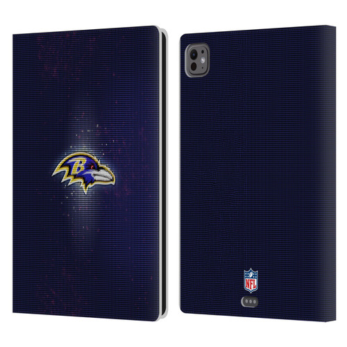 NFL Baltimore Ravens Artwork LED Leather Book Wallet Case Cover For Apple iPad Pro 11 M4 2024