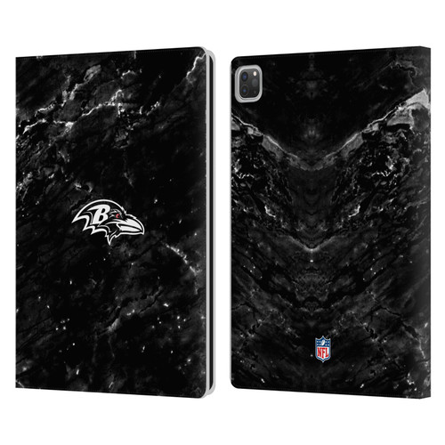NFL Baltimore Ravens Artwork Marble Leather Book Wallet Case Cover For Apple iPad Pro 13 M4 2024