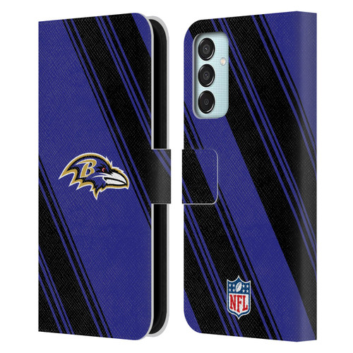 NFL Baltimore Ravens Artwork Stripes Leather Book Wallet Case Cover For Samsung Galaxy M15/F15 5G