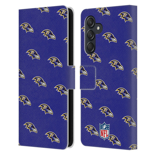 NFL Baltimore Ravens Artwork Patterns Leather Book Wallet Case Cover For Samsung Galaxy M55 5G