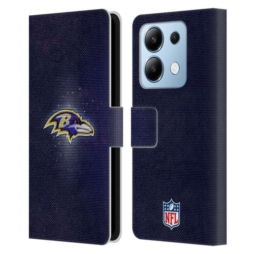 NFL Baltimore Ravens Artwork LED Leather Book Wallet Case Cover For Xiaomi Redmi Note 13/13 Pro 5G