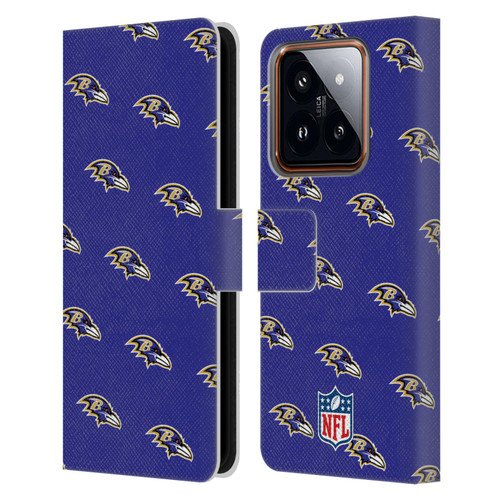 NFL Baltimore Ravens Artwork Patterns Leather Book Wallet Case Cover For Xiaomi 14
