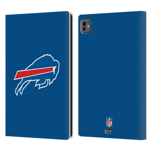 NFL Buffalo Bills Logo Plain Leather Book Wallet Case Cover For Apple iPad Pro 11 M4 2024