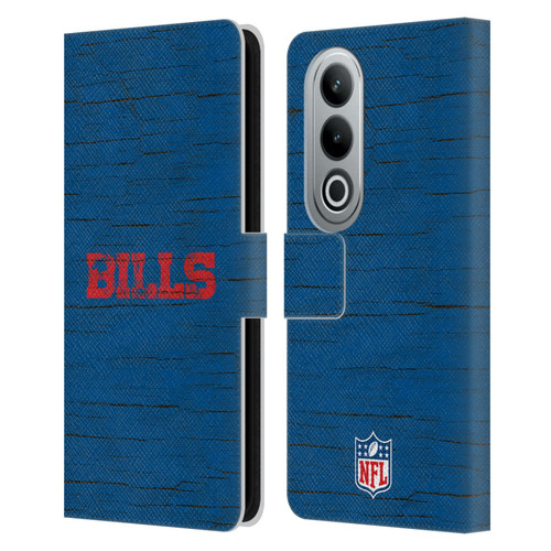 NFL Buffalo Bills Logo Distressed Look Leather Book Wallet Case Cover For OPPO OnePlus Ace 3V 5G