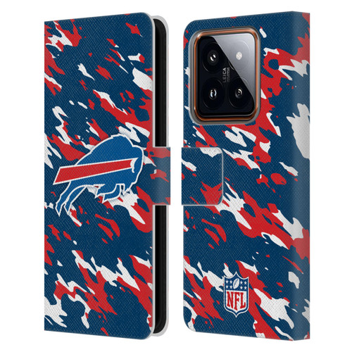 NFL Buffalo Bills Logo Camou Leather Book Wallet Case Cover For Xiaomi 14