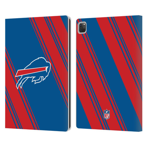 NFL Buffalo Bills Artwork Stripes Leather Book Wallet Case Cover For Apple iPad Pro 13 M4 2024