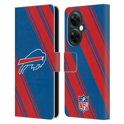 NFL Buffalo Bills Artwork Stripes Leather Book Wallet Case Cover For OnePlus Nord CE 3 Lite 5G