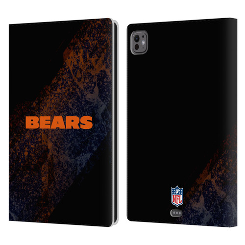 NFL Chicago Bears Logo Blur Leather Book Wallet Case Cover For Apple iPad Pro 11 M4 2024