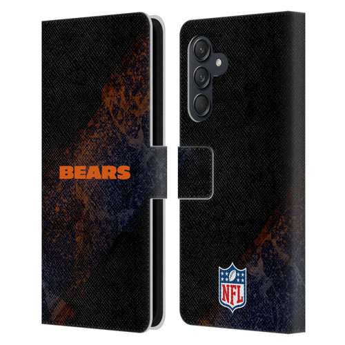 NFL Chicago Bears Logo Blur Leather Book Wallet Case Cover For Samsung Galaxy M55 5G