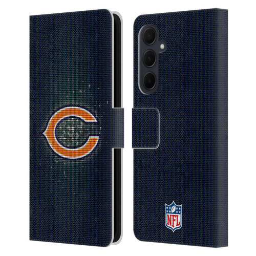 NFL Chicago Bears Artwork LED Leather Book Wallet Case Cover For Samsung Galaxy A35 5G