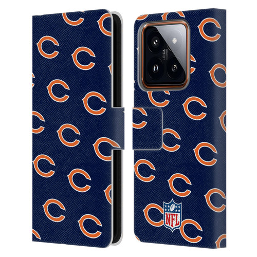 NFL Chicago Bears Artwork Patterns Leather Book Wallet Case Cover For Xiaomi 14