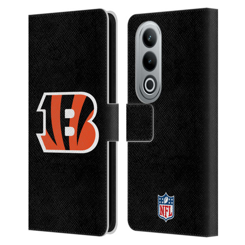NFL Cincinnati Bengals Logo Plain Leather Book Wallet Case Cover For OPPO OnePlus Ace 3V 5G