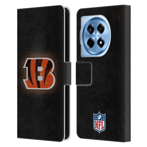 NFL Cincinnati Bengals Artwork LED Leather Book Wallet Case Cover For OnePlus 12R