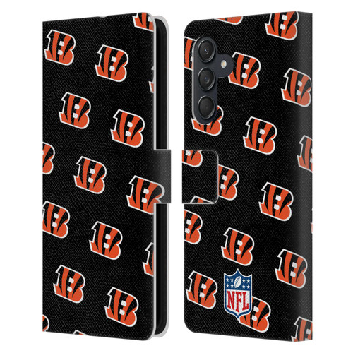NFL Cincinnati Bengals Artwork Patterns Leather Book Wallet Case Cover For Samsung Galaxy M55 5G