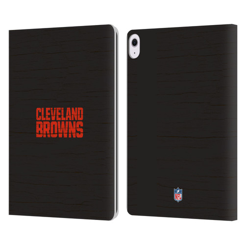 NFL Cleveland Browns Logo Distressed Look Leather Book Wallet Case Cover For Apple iPad Air 13 2024