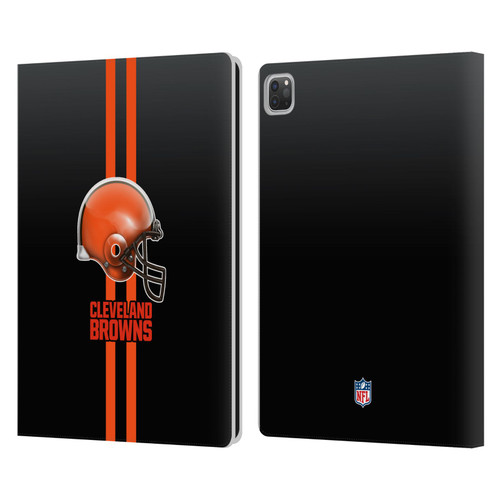 NFL Cleveland Browns Logo Helmet Leather Book Wallet Case Cover For Apple iPad Pro 13 M4 2024