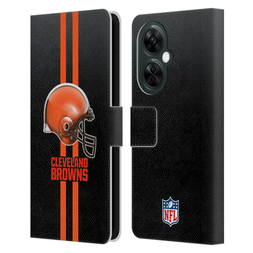 NFL Cleveland Browns Logo Helmet Leather Book Wallet Case Cover For OnePlus Nord CE 3 Lite 5G