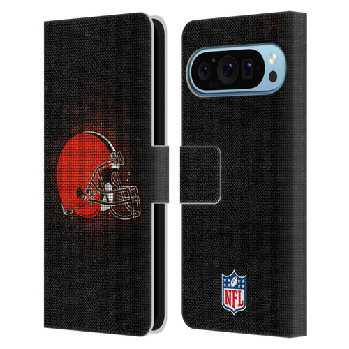 NFL Cleveland Browns Artwork LED Leather Book Wallet Case Cover For Google Pixel 9 / Pixel 9 Pro