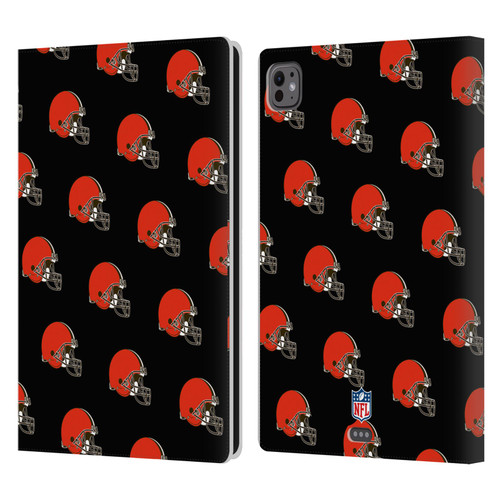 NFL Cleveland Browns Artwork Patterns Leather Book Wallet Case Cover For Apple iPad Pro 11 M4 2024