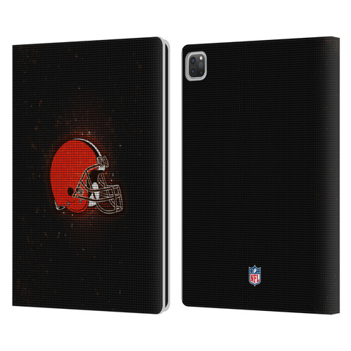 NFL Cleveland Browns Artwork LED Leather Book Wallet Case Cover For Apple iPad Pro 13 M4 2024