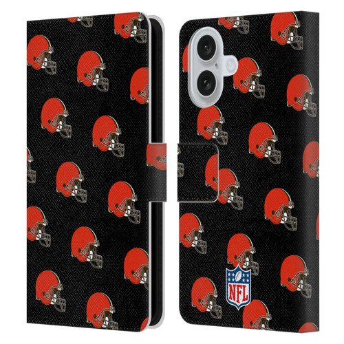 NFL Cleveland Browns Artwork Patterns Leather Book Wallet Case Cover For Apple iPhone 16