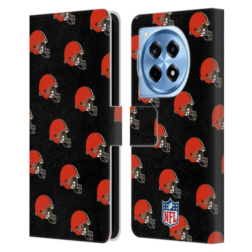 NFL Cleveland Browns Artwork Patterns Leather Book Wallet Case Cover For OnePlus 12R