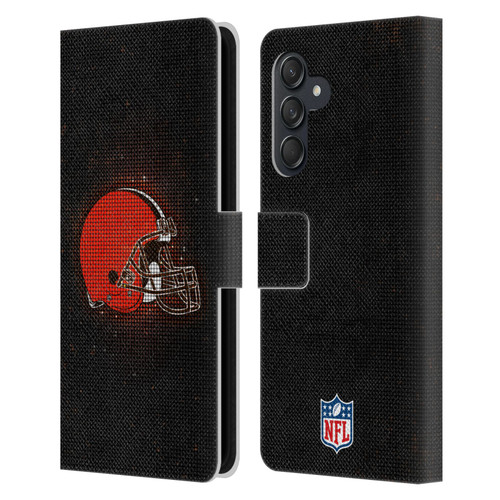 NFL Cleveland Browns Artwork LED Leather Book Wallet Case Cover For Samsung Galaxy M55 5G