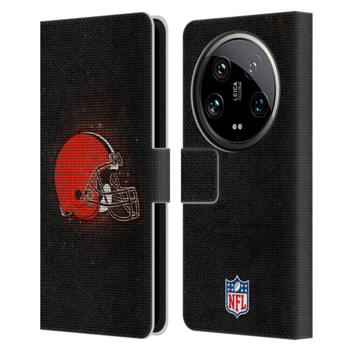 NFL Cleveland Browns Artwork LED Leather Book Wallet Case Cover For Xiaomi 14 Ultra