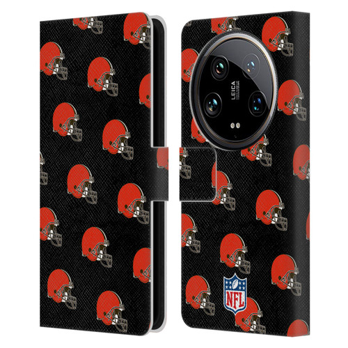 NFL Cleveland Browns Artwork Patterns Leather Book Wallet Case Cover For Xiaomi 14 Ultra