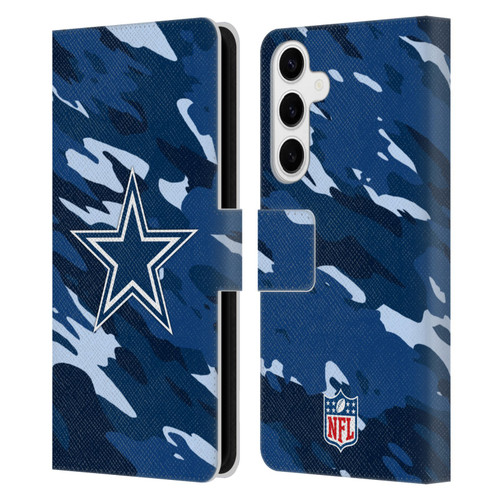 NFL Dallas Cowboys Logo Camou Leather Book Wallet Case Cover For Samsung Galaxy S24+ 5G NFL Dallas Cowboys Logo Camou Leather Book Wallet Case Cover For Samsung Galaxy S24+ 5G