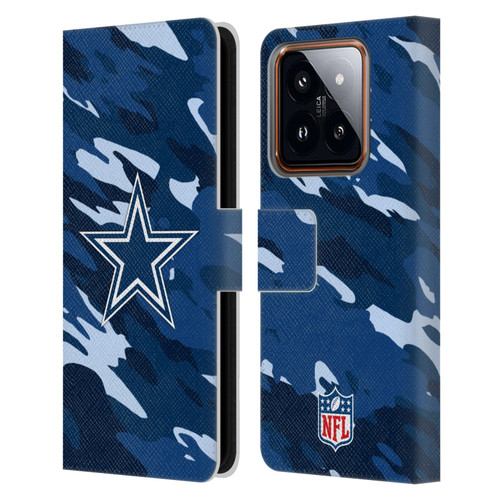 NFL Dallas Cowboys Logo Camou Leather Book Wallet Case Cover For Xiaomi 14