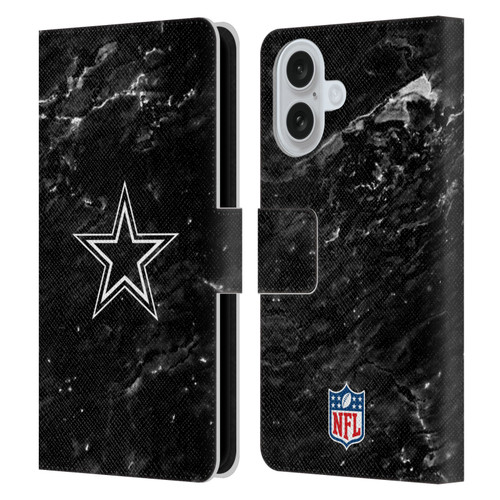 NFL Dallas Cowboys Artwork Marble Leather Book Wallet Case Cover For Apple iPhone 16