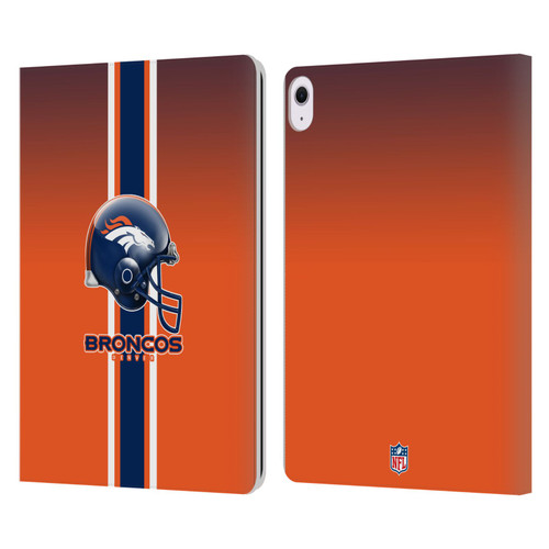 NFL Denver Broncos Logo Helmet Leather Book Wallet Case Cover For Apple iPad Air 13 2024/2025