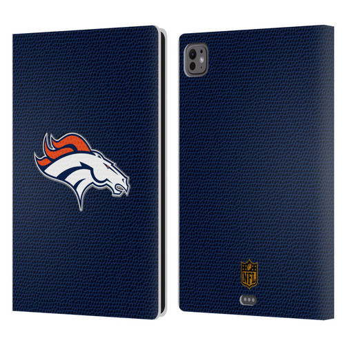 NFL Denver Broncos Logo Football Leather Book Wallet Case Cover For Apple iPad Pro 11 M4 2024
