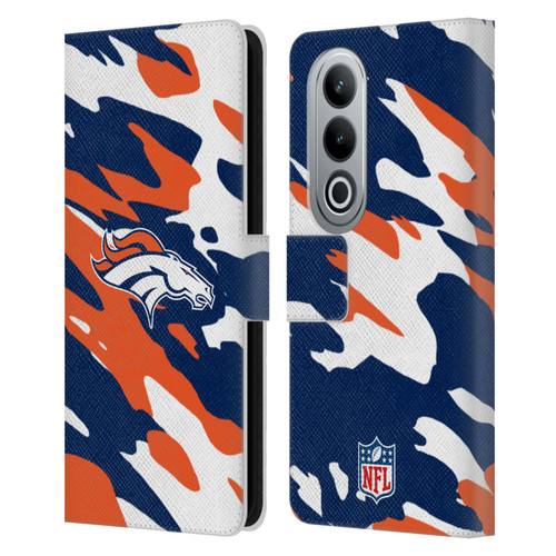 NFL Denver Broncos Logo Camou Leather Book Wallet Case Cover For OPPO OnePlus Ace 3V 5G