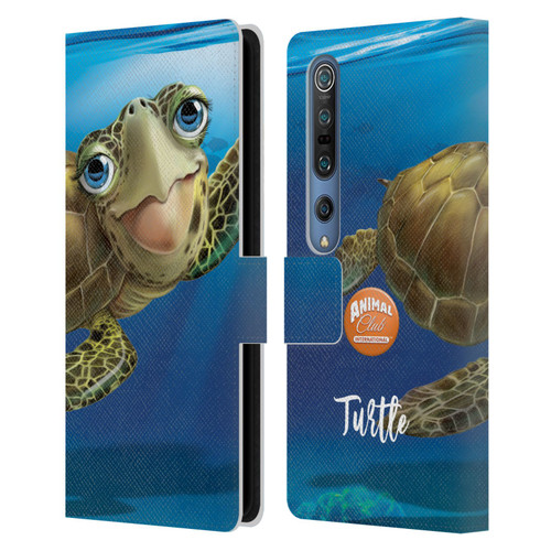 Animal Club International Underwater Sea Turtle Leather Book Wallet Case Cover For Xiaomi Mi 10 5G / Mi 10 Pro 5G