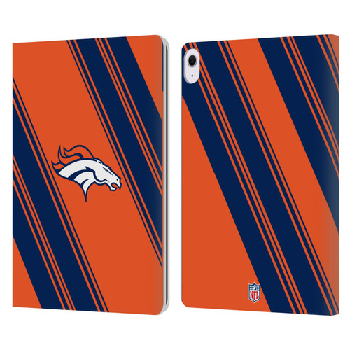 NFL Denver Broncos Artwork Stripes Leather Book Wallet Case Cover For Apple iPad Air 13 2024