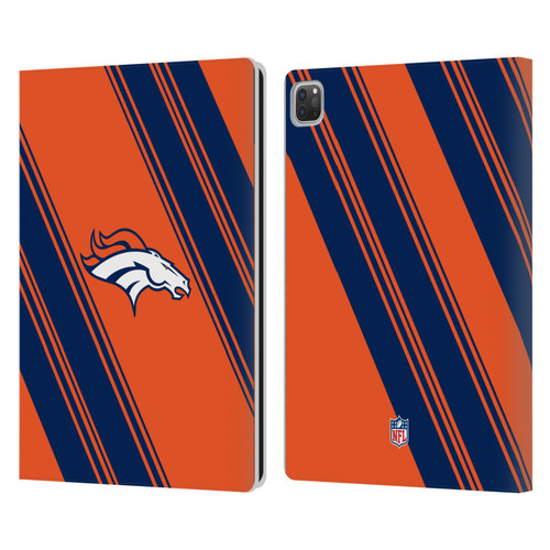 NFL Denver Broncos Artwork Stripes Leather Book Wallet Case Cover For Apple iPad Pro 13 M4 2024
