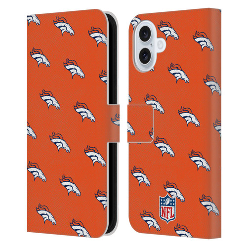 NFL Denver Broncos Artwork Patterns Leather Book Wallet Case Cover For Apple iPhone 16 Plus