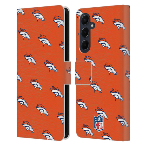NFL Denver Broncos Artwork Patterns Leather Book Wallet Case Cover For Samsung Galaxy A55 5G