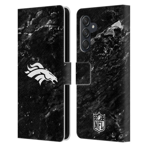 NFL Denver Broncos Artwork Marble Leather Book Wallet Case Cover For Samsung Galaxy M55 5G