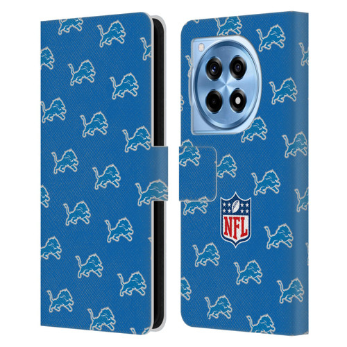 NFL Detroit Lions Artwork Patterns Leather Book Wallet Case Cover For OnePlus 12R