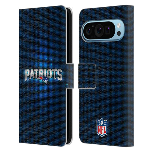 NFL New England Patriots Artwork LED Leather Book Wallet Case Cover For Google Pixel 9 / Pixel 9 Pro