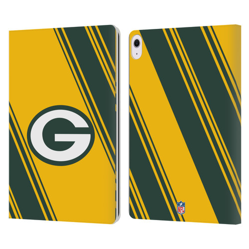 NFL Green Bay Packers Artwork Stripes Leather Book Wallet Case Cover For Apple iPad Air 13 2024