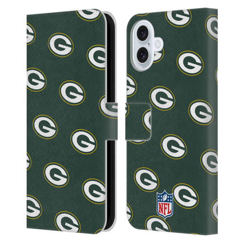 NFL Green Bay Packers Artwork Patterns Leather Book Wallet Case Cover For Apple iPhone 16 Plus