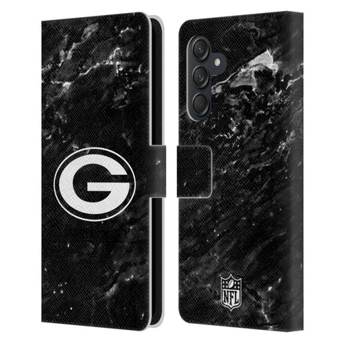 NFL Green Bay Packers Artwork Marble Leather Book Wallet Case Cover For Samsung Galaxy M55 5G
