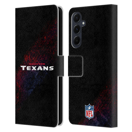 NFL Houston Texans Logo Blur Leather Book Wallet Case Cover For Samsung Galaxy A55 5G